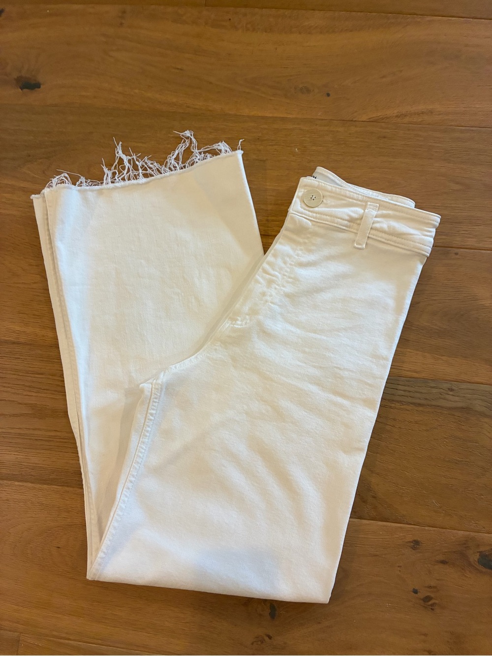 White Women’s Jeans - Classic High-Rise Wide Leg